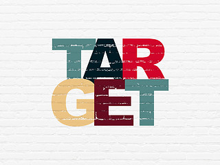 Image showing Business concept: Target on wall background