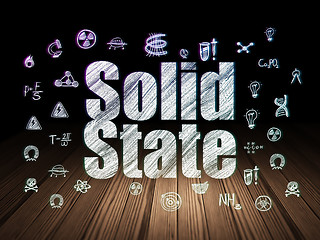 Image showing Science concept: Solid State in grunge dark room