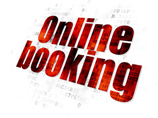 Image showing Travel concept: Online Booking on Digital background