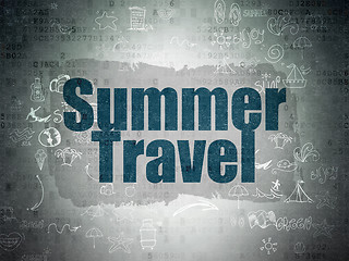 Image showing Vacation concept: Summer Travel on Digital Paper background