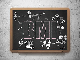 Image showing Medicine concept: BMI on School Board background