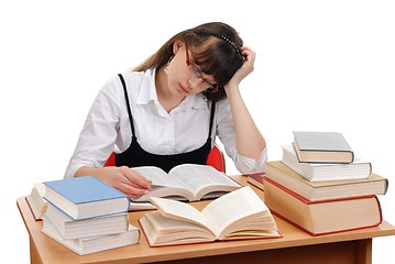 Image showing Girl with Books