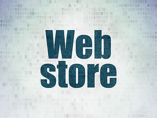 Image showing Web development concept: Web Store on Digital Paper background