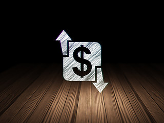 Image showing Business concept: Finance in grunge dark room