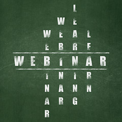 Image showing Learning concept: Webinar in Crossword Puzzle