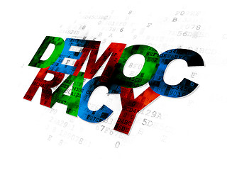 Image showing Politics concept: Democracy on Digital background