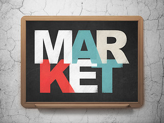Image showing Advertising concept: Market on School Board background