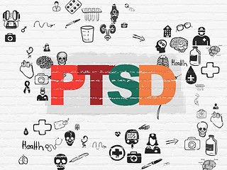 Image showing Medicine concept: PTSD on wall background