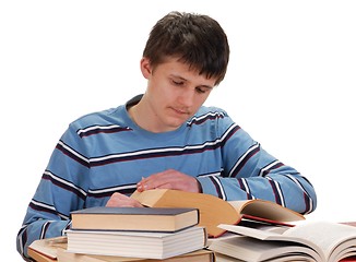 Image showing Boy Reading Books