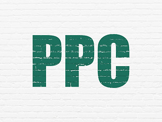 Image showing Marketing concept: PPC on wall background