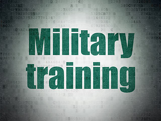 Image showing Studying concept: Military Training on Digital Paper background