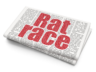 Image showing Finance concept: Rat Race on Newspaper background