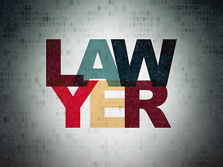 Image showing Law concept: Lawyer on Digital Paper background