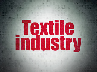 Image showing Manufacuring concept: Textile Industry on Digital Paper background