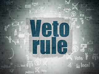 Image showing Political concept: Veto Rule on Digital Paper background