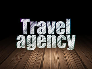 Image showing Travel concept: Travel Agency in grunge dark room