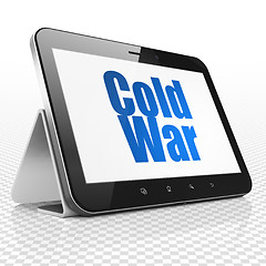 Image showing Political concept: Tablet Computer with Cold War on display