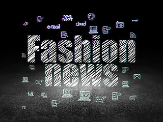 Image showing News concept: Fashion News in grunge dark room