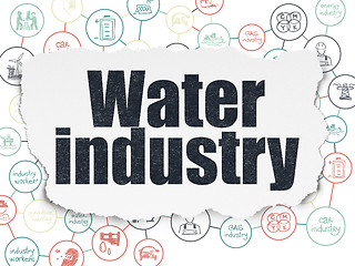 Image showing Industry concept: Water Industry on Torn Paper background