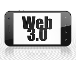 Image showing Web design concept: Smartphone with Web 3.0 on display