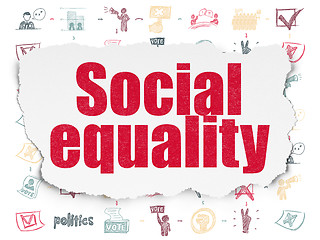 Image showing Politics concept: Social Equality on Torn Paper background