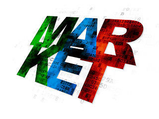 Image showing Advertising concept: Market on Digital background