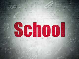 Image showing Education concept: School on Digital Paper background