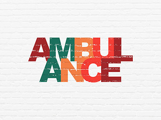 Image showing Medicine concept: Ambulance on wall background