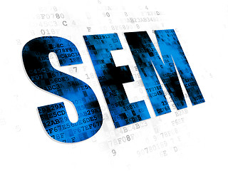 Image showing Marketing concept: SEM on Digital background