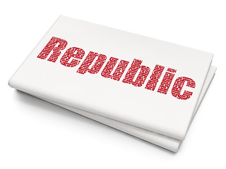 Image showing Political concept: Republic on Blank Newspaper background