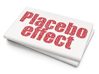 Image showing Medicine concept: Placebo Effect on Blank Newspaper background