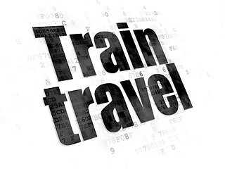 Image showing Vacation concept: Train Travel on Digital background