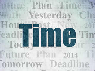 Image showing Time concept: Time on Digital Paper background