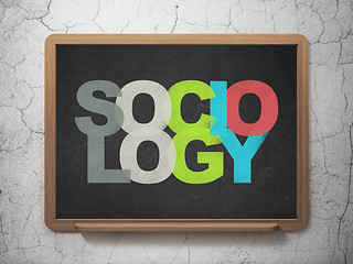 Image showing Education concept: Sociology on School Board background