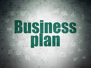 Image showing Business concept: Business Plan on Digital Paper background