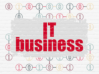 Image showing Finance concept: IT Business on wall background