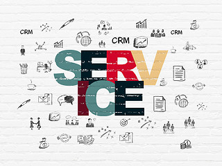 Image showing Business concept: Service on wall background