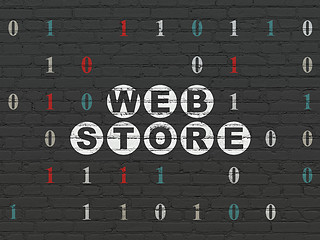 Image showing Web design concept: Web Store on wall background