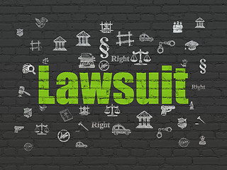 Image showing Law concept: Lawsuit on wall background