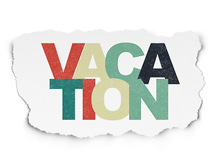 Image showing Travel concept: Vacation on Torn Paper background