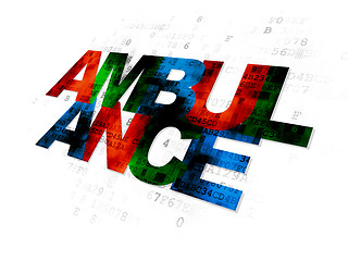 Image showing Medicine concept: Ambulance on Digital background