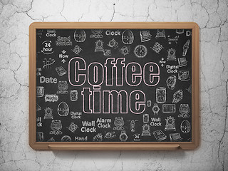 Image showing Time concept: Coffee Time on School Board background