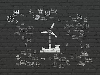 Image showing Industry concept: Windmill on wall background