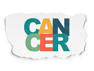 Image showing Healthcare concept: Cancer on Torn Paper background