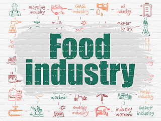 Image showing Manufacuring concept: Food Industry on wall background