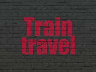 Image showing Vacation concept: Train Travel on wall background