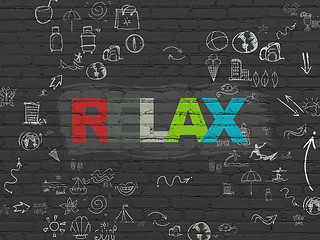 Image showing Tourism concept: Relax on wall background