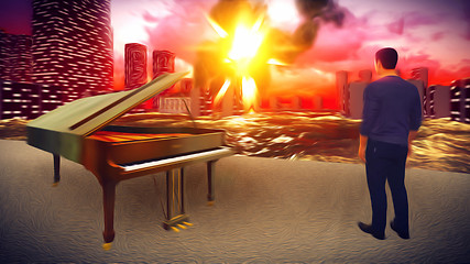 Image showing Piano as a symbol of defiance