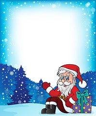 Image showing Frame with Santa Claus theme 6