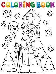 Image showing Coloring book Saint Nicolas theme 1